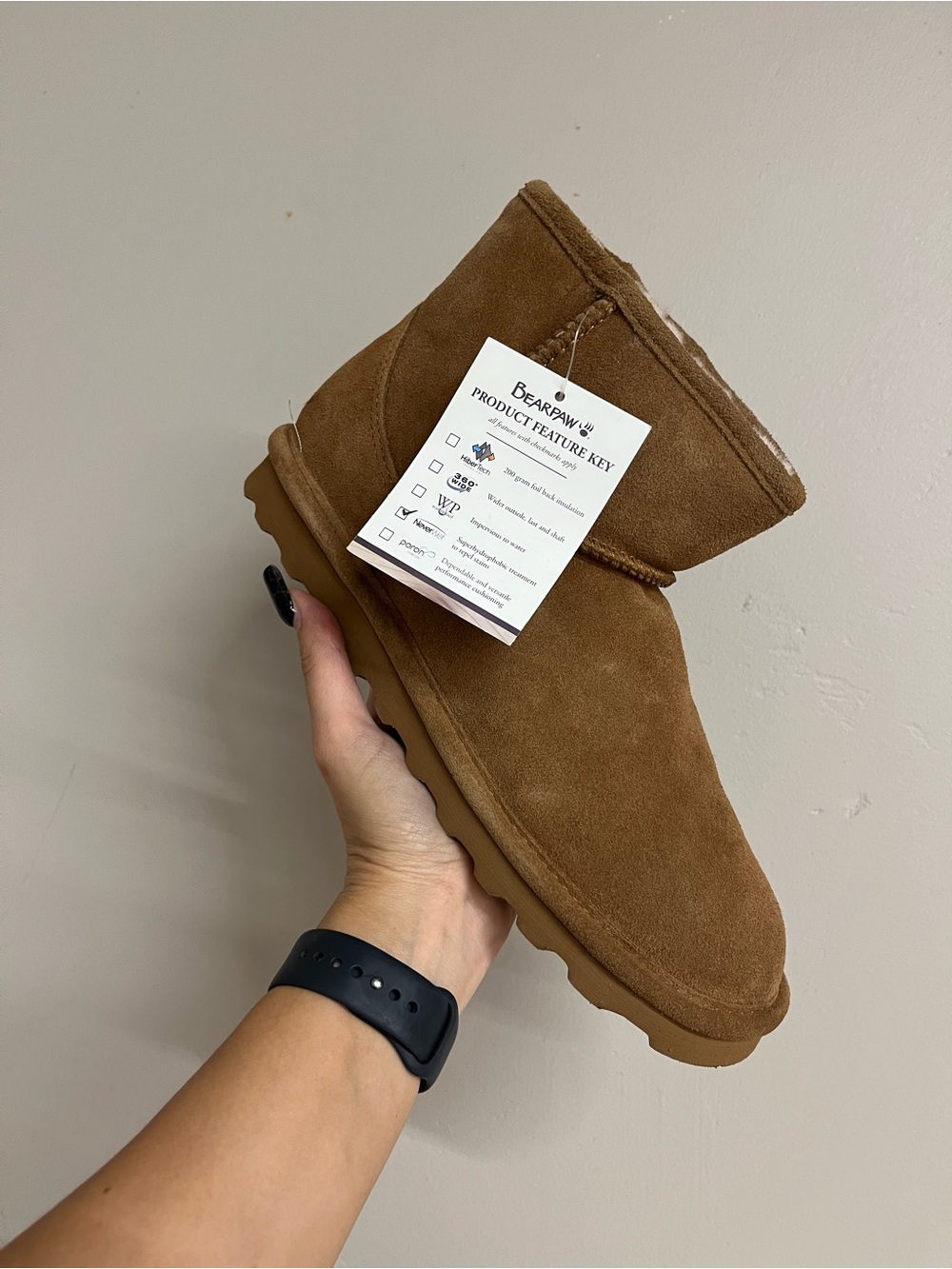 BearPaw  Short Suede Boot in Brown